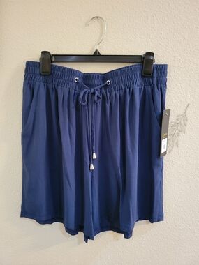 Espresso Navy Elastic Waist Skirt
